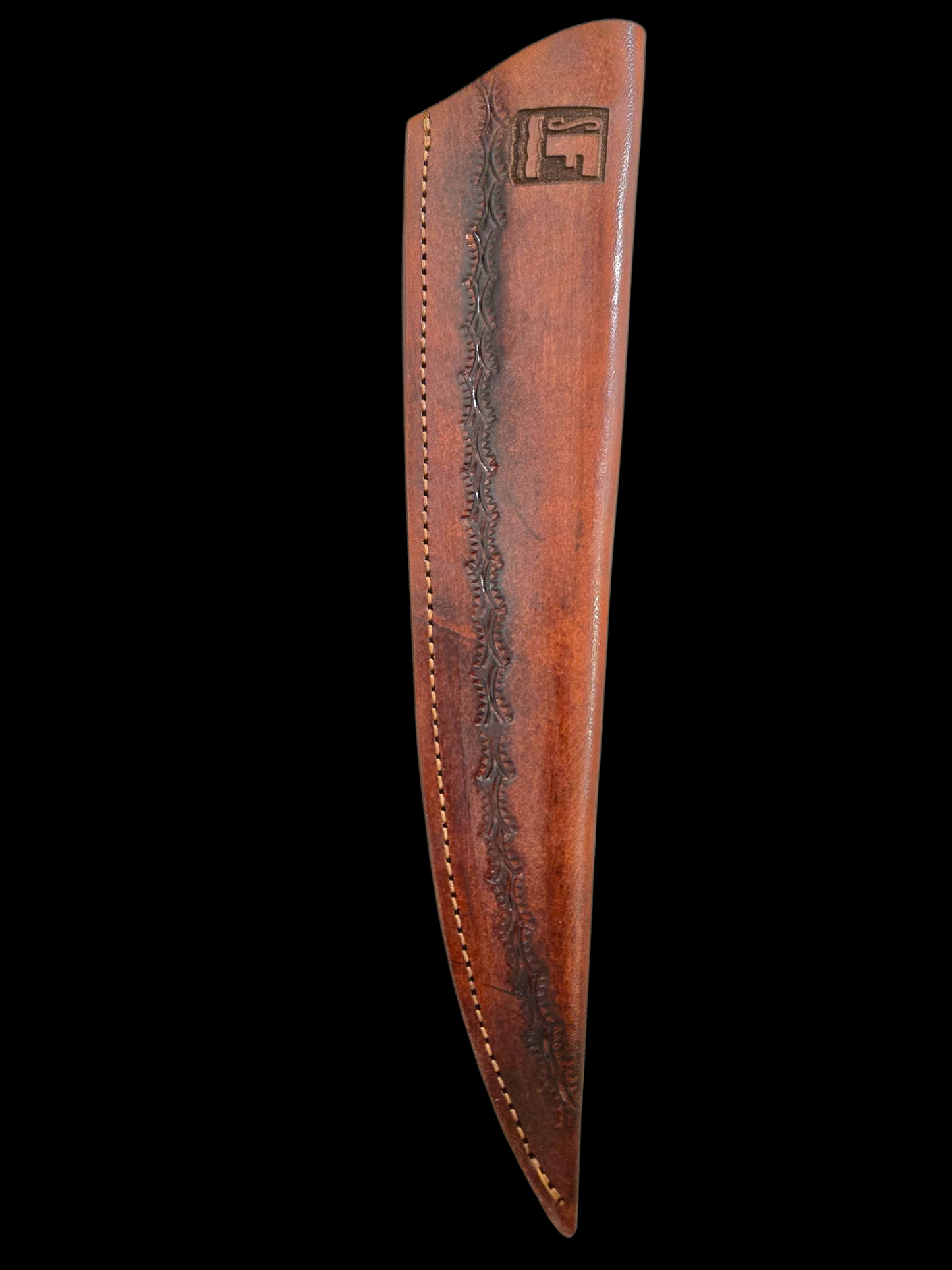 Something's Fishy Branded
Dark Leather Sheath for 14" Fillet Knife